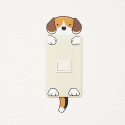 ビーグル ゆるゆるきょとん スイッチステッカー Beagle Sticker 1枚目の画像