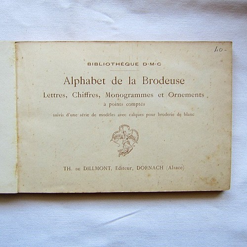 フランスアンティークALPHABET de la Brodeuse刺繍図案集DMC 編み図 