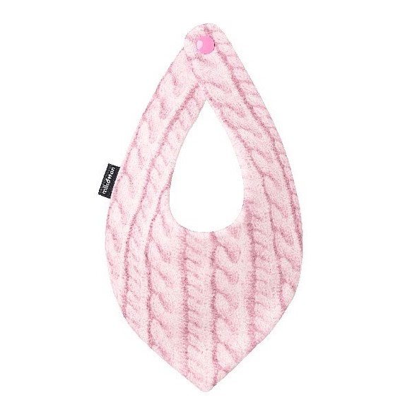 風格針織印刷粉色圖案的頭巾型有機棉 第1張的照片