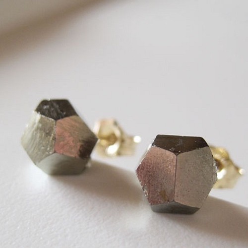 パイライトの原石ピアス/Pyrite/Spain 14kgf ピアス（その他） Pomme