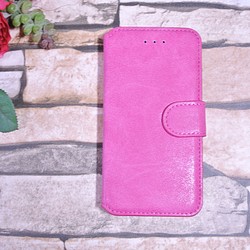 iphone5・iphone6手帳型ケース シンプル ピンク 1枚目の画像