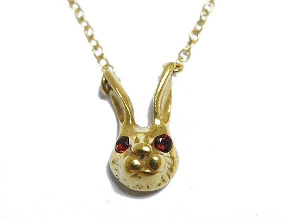 goldplated Rabbit head necklace www.alpearitana.com.br