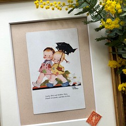 英国で出会った♪ 笑顔のふたり　アンティークのポストカード  byマーベル・ルーシー・アトウェル 1枚目の画像