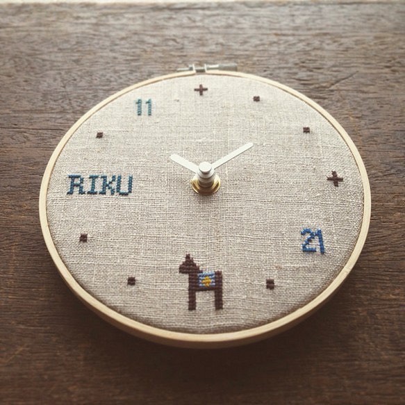オーダー刺繍時計（受注製作）世界で１つのオリジナル 1枚目の画像