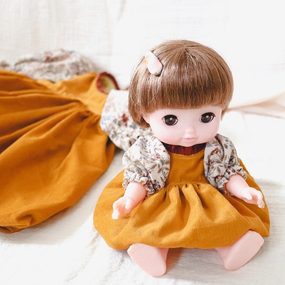 26cm ドール服 doll バルーンワンピースとパンツ2点セット 人形