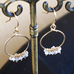 [冬季新品]寶石鑽石迷你圈形耳環【S】·耳環多變 第1張的照片