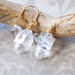 【冬季新品】雙點水晶耳環【L尺寸4】·耳環多變 第1張的照片