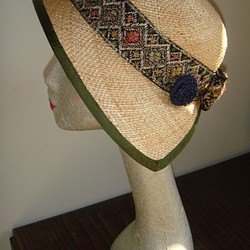ビンテージリボンの夏帽子 1枚目の画像