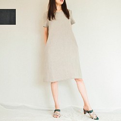 優質歐洲亞麻 * A字裙採用柔軟光滑的面料製成 第1張的照片