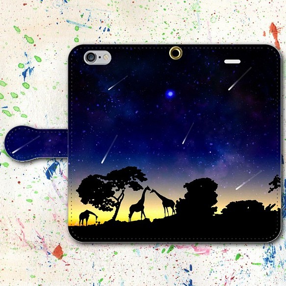iPhone Android筆記本電腦類型的智能手機案例麒麟夜空[免費送貨] 第1張的照片