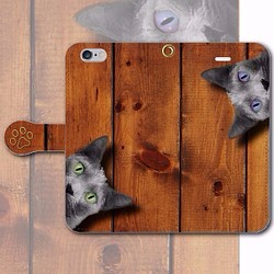 可愛的iPhone Android的筆記本型手機殼貓免費送貨 第1張的照片