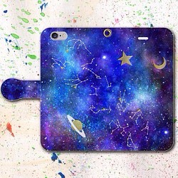 iPhone Android的筆記本型手機殼 12星座宇宙 - 免費送貨 第1張的照片