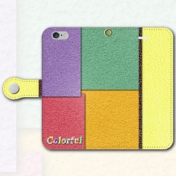 iPhone安卓筆記本型智能手機套彩色皮革【免費送貨】 第1張的照片