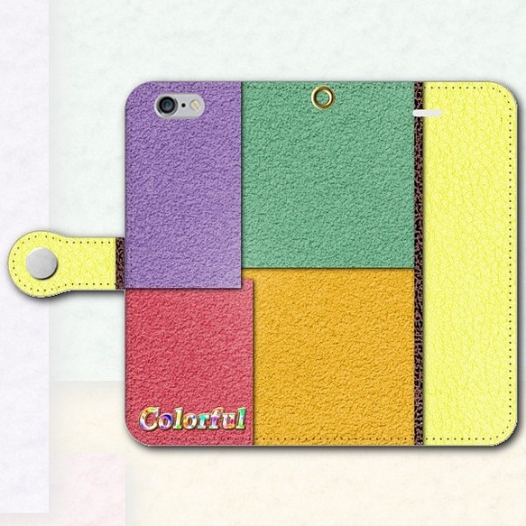 iPhone安卓筆記本型智能手機套彩色皮革【免費送貨】 第1張的照片