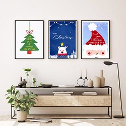 クリスマス　3枚セット　⭐︎ ポスター インテリア  Creema限定​​​​​クリスマス2022 1枚目の画像