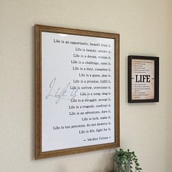 Life is 人生とは マザーテレサ15の言葉⭐︎ポスター インテリア  名言 北欧 アート 1枚目の画像