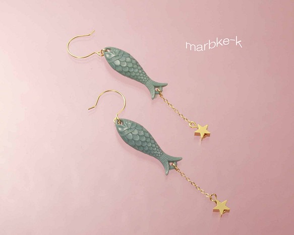 お魚ちゃんピアス ピアス（フック・チェーン） マーブルｋ 通販