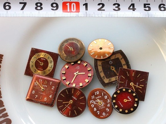 ヴィンテージの時計の文字盤【0306-Ｂ】10枚　 1枚目の画像