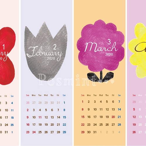 年壁掛けカレンダー 北欧カラフルモチーフ カレンダー Micocoulier 通販 Creema クリーマ ハンドメイド 手作り クラフト作品の販売サイト